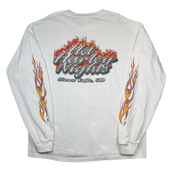 Vintage Harley Davidson Hot Harley Nights L/S Tee White