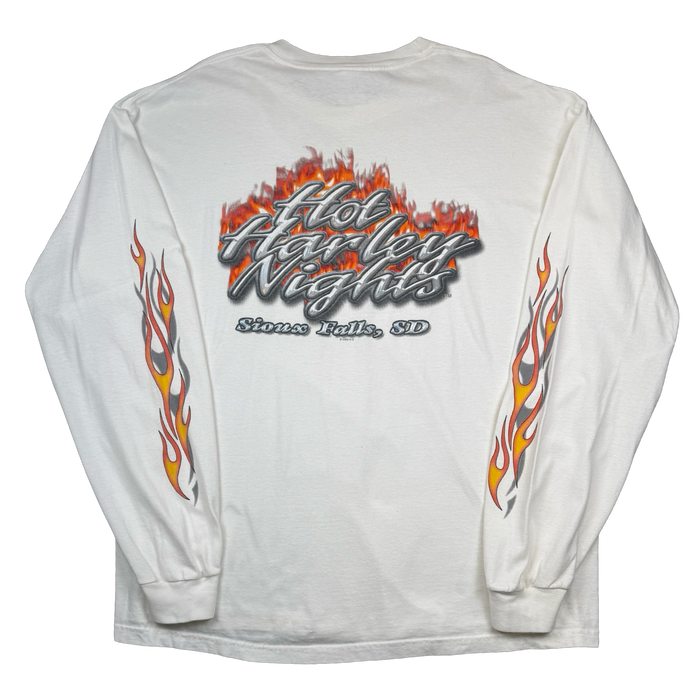Vintage Harley Davidson Hot Harley Nights L/S Tee White | Vitnage Clothing Store Canada