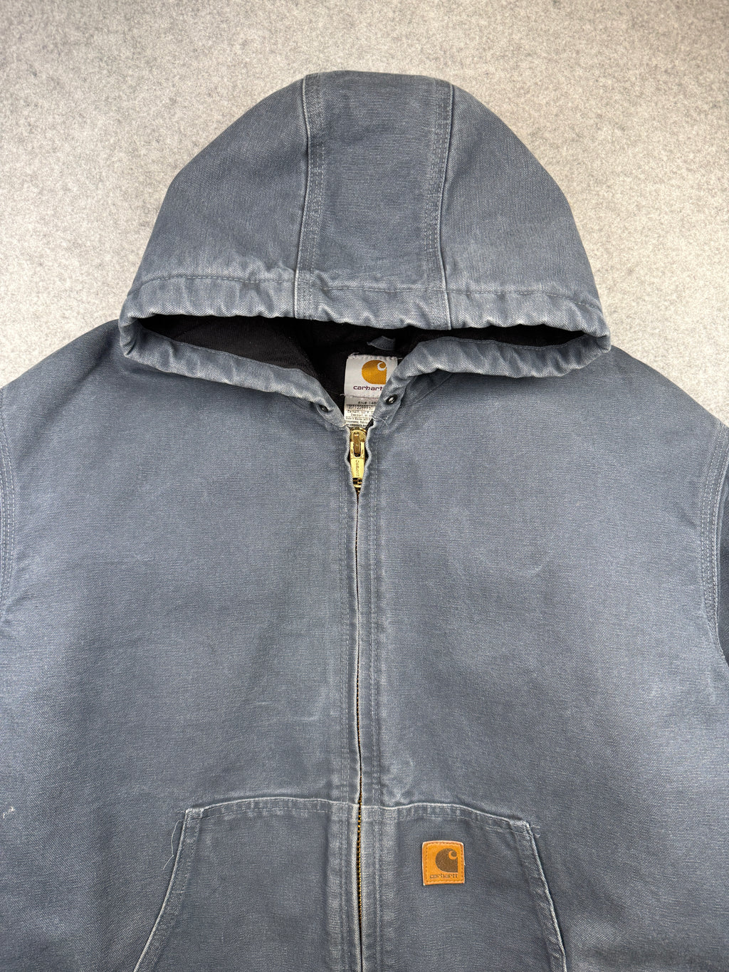 Vintage Carhartt Active Hooded Jacket Storm Blue