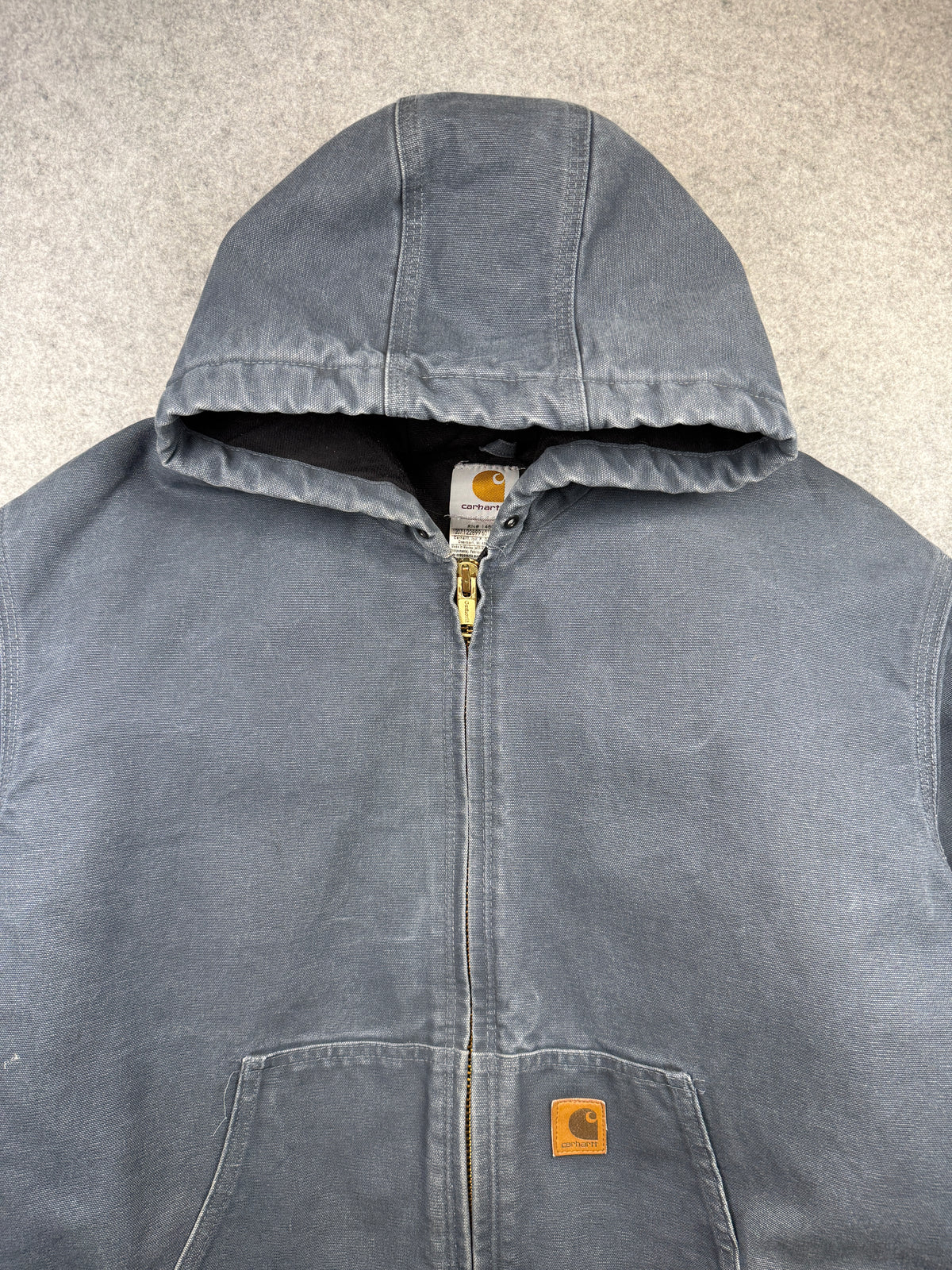 Vintage Carhartt Active Hooded Jacket Storm Blue