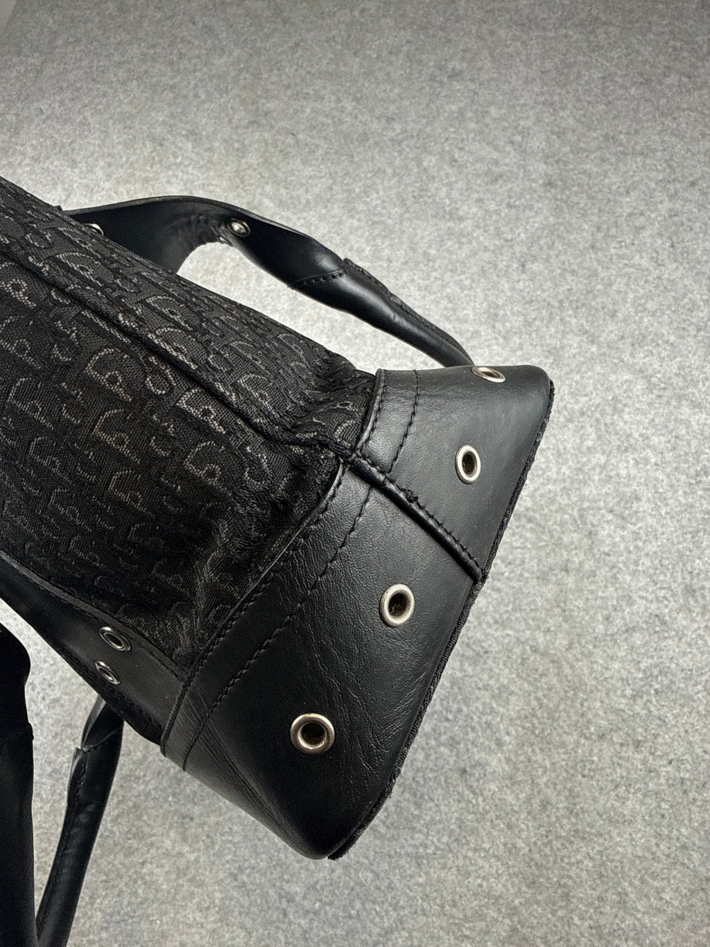 Vintage Dior Street Chic Tote Trotter Bag Black