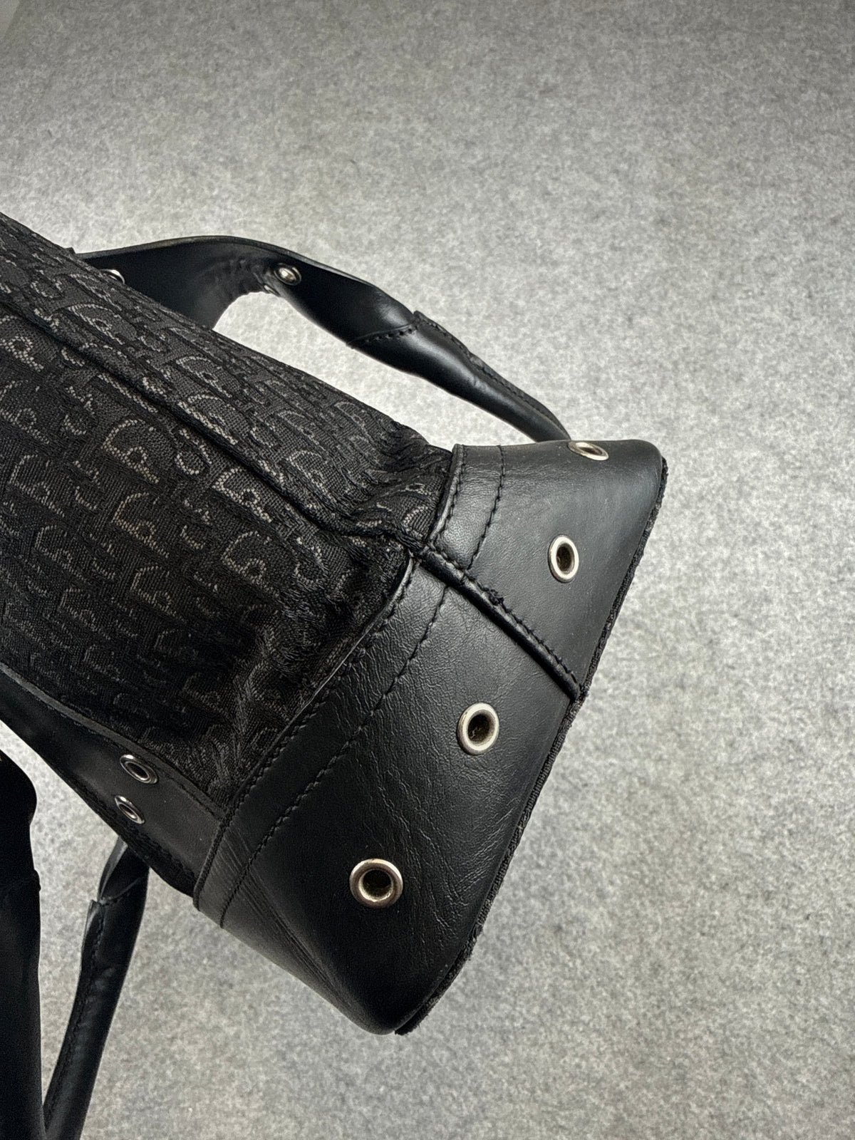 Vintage Dior Street Chic Tote Trotter Bag Black