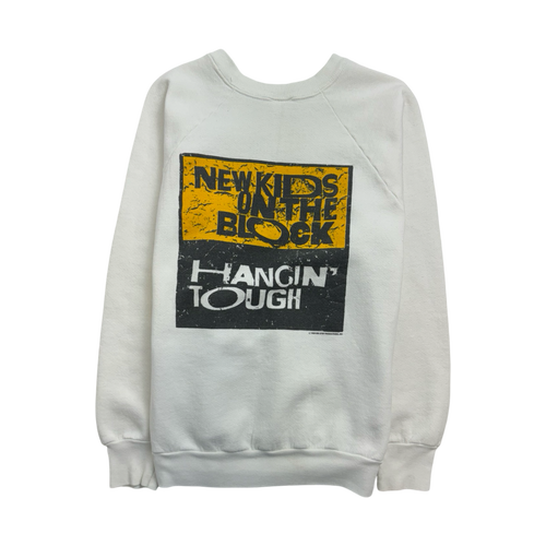 (XS) Vintage '89 New Kids On The Block Sweatshirt White | Vintage Clothing Store Canada