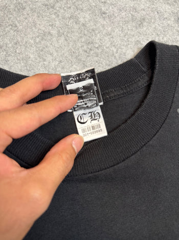 Vintage Chrome Hearts Tonal Cemetery Cross Pocket Tee Black