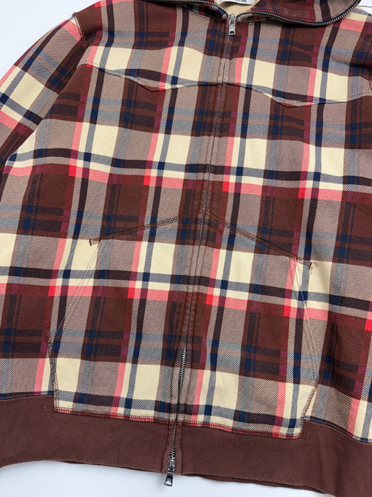 BAPE Love Gene Checkered Full Zip Hoodie (USED) | Vitnage Clothing Store Canada