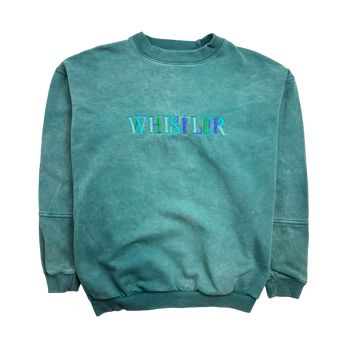 (L) Vintage Whistler Sweatshirt Aqua