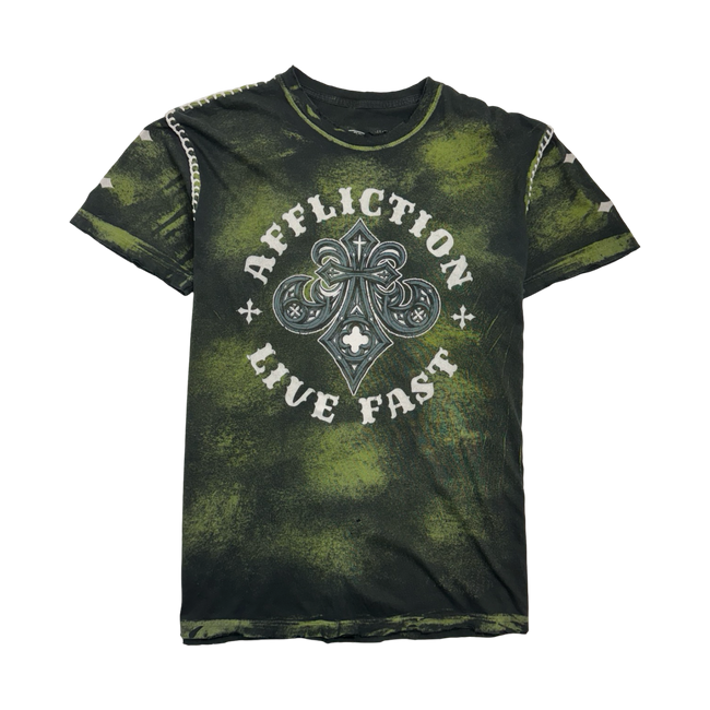 Vintage Y2k Affliction Tee Black/Green