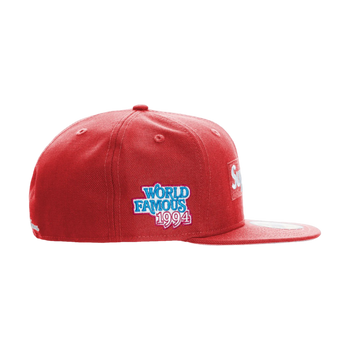 Supreme World Famous Box Logo New Era Fitted Hat Red – ShopDemand