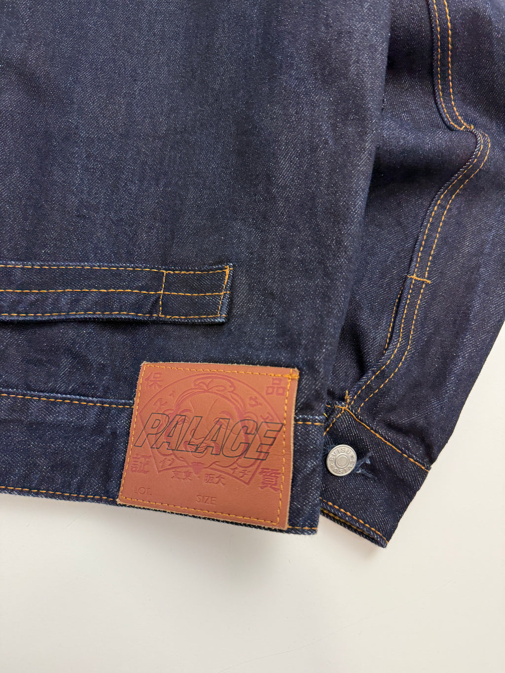 Palace x Evisu Classic Seagull Denim Jacket Indigo Raw (USED)