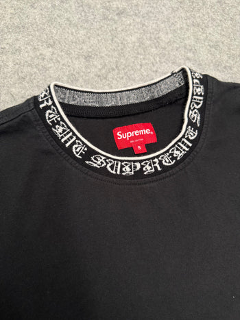 Supreme Old English Collar Logo L/S Tee Black (USED)