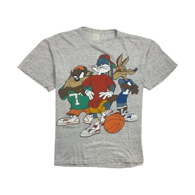 (M) Vintage '93 Looney Tunes Basketball Tee Grey