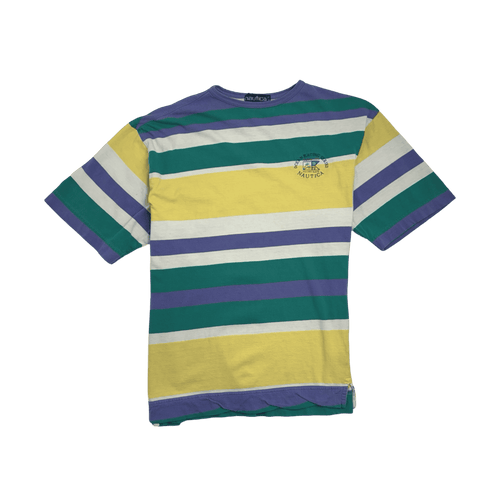 (L) Vintage Nautica Striped Tee Multi | Vintage Clothing Store Canada