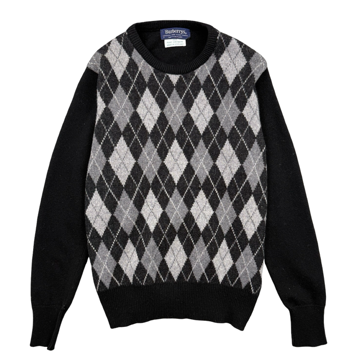 Women’s Vintage Burberry Argyle Cashmere Sweatshirt | Vitnage Clothing Store Canada