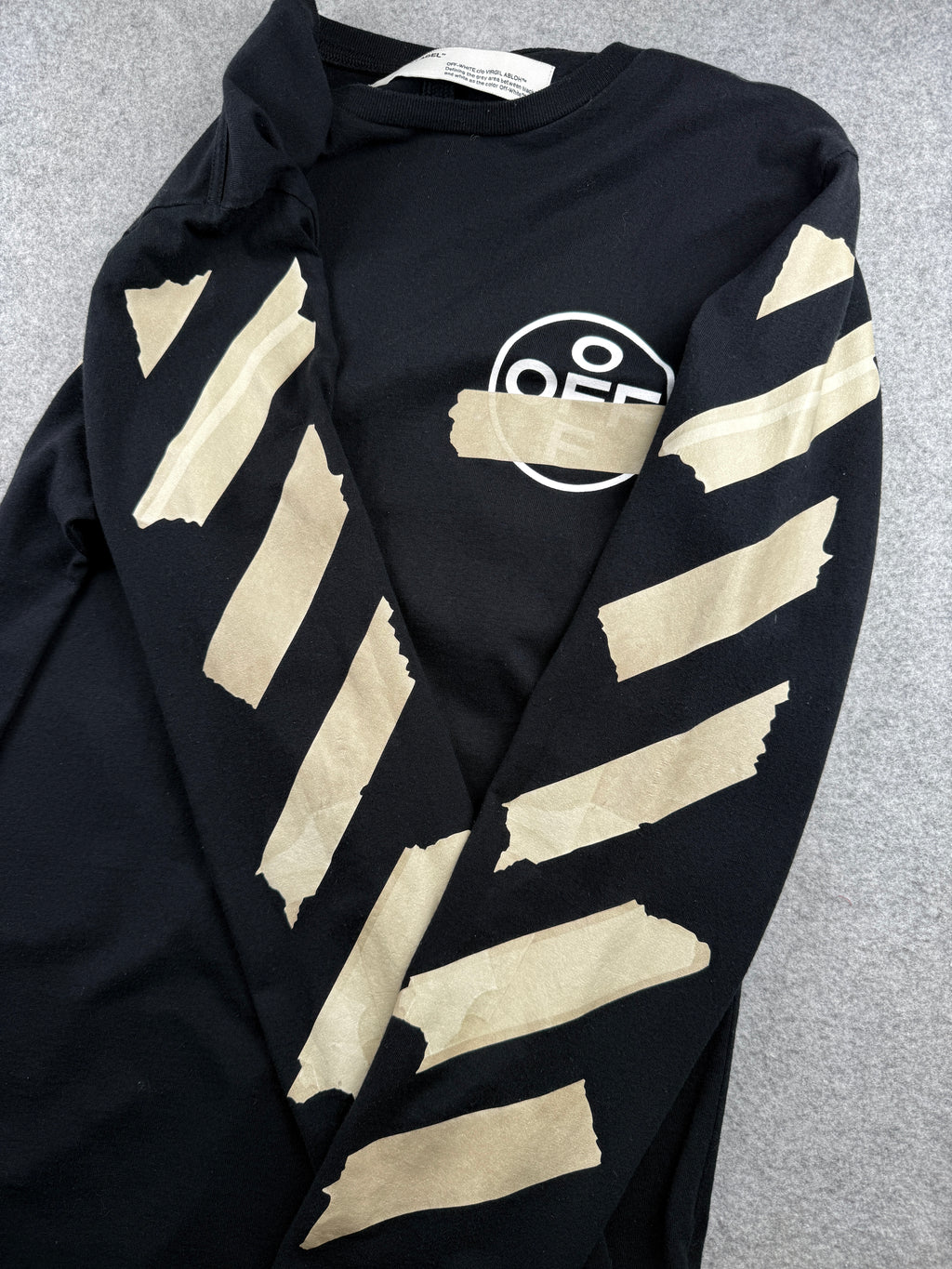 OFF-WHITE Tape L/S Tee Black (USED)