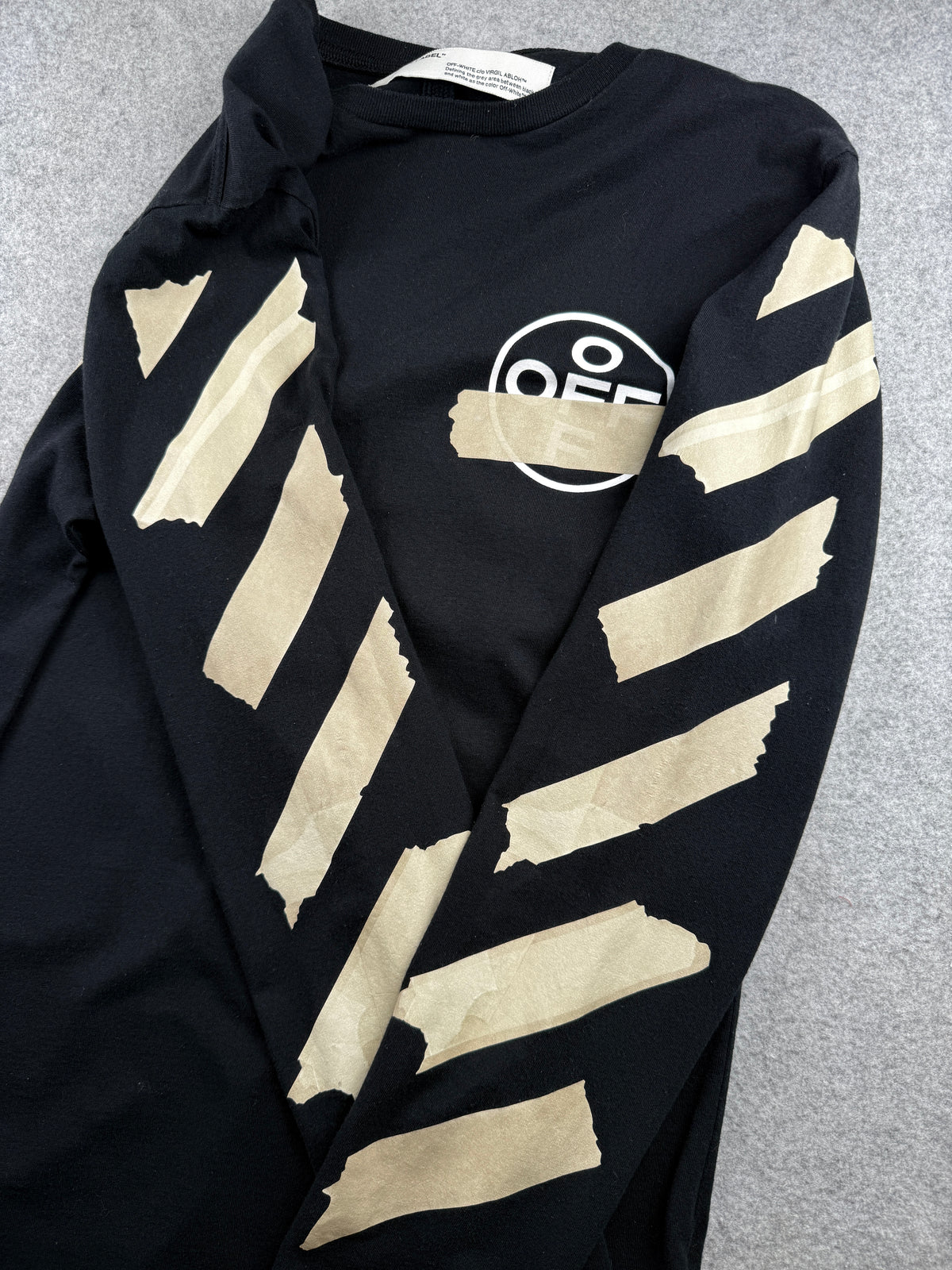 OFF-WHITE Tape L/S Tee Black (USED)
