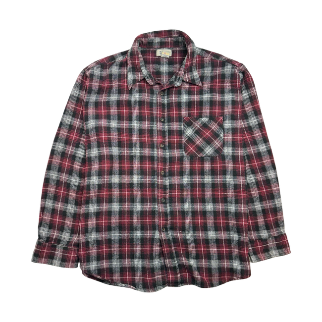 (L) Vintage Hunt Club Flannel Button Up Red