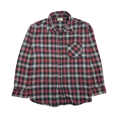 (L) Vintage Hunt Club Flannel Button Up Red | Vintage Clothing Store Canada