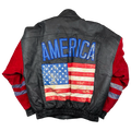 Vintage USA Flag Leather Jacket