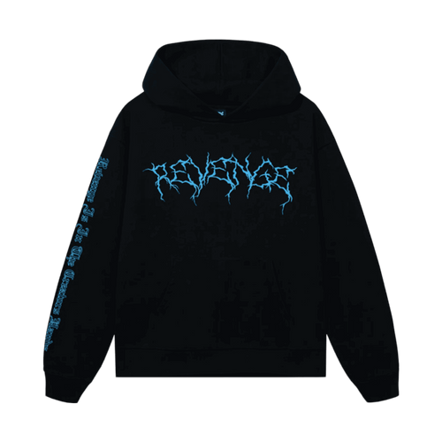 Revenge XXXTentacion Lightning Hoodie Black/Blue | Vintage Clothing Store Canada