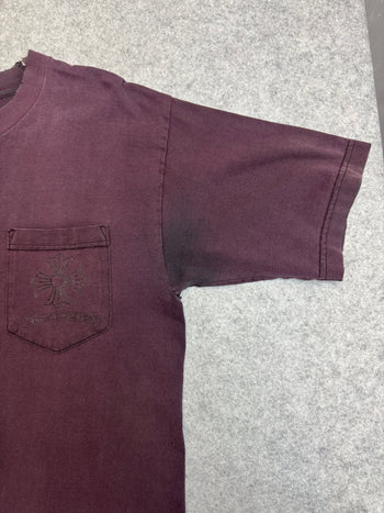 Vintage Chrome Hearts Faded Trashed Jumbo Cross Pocket Tee Black