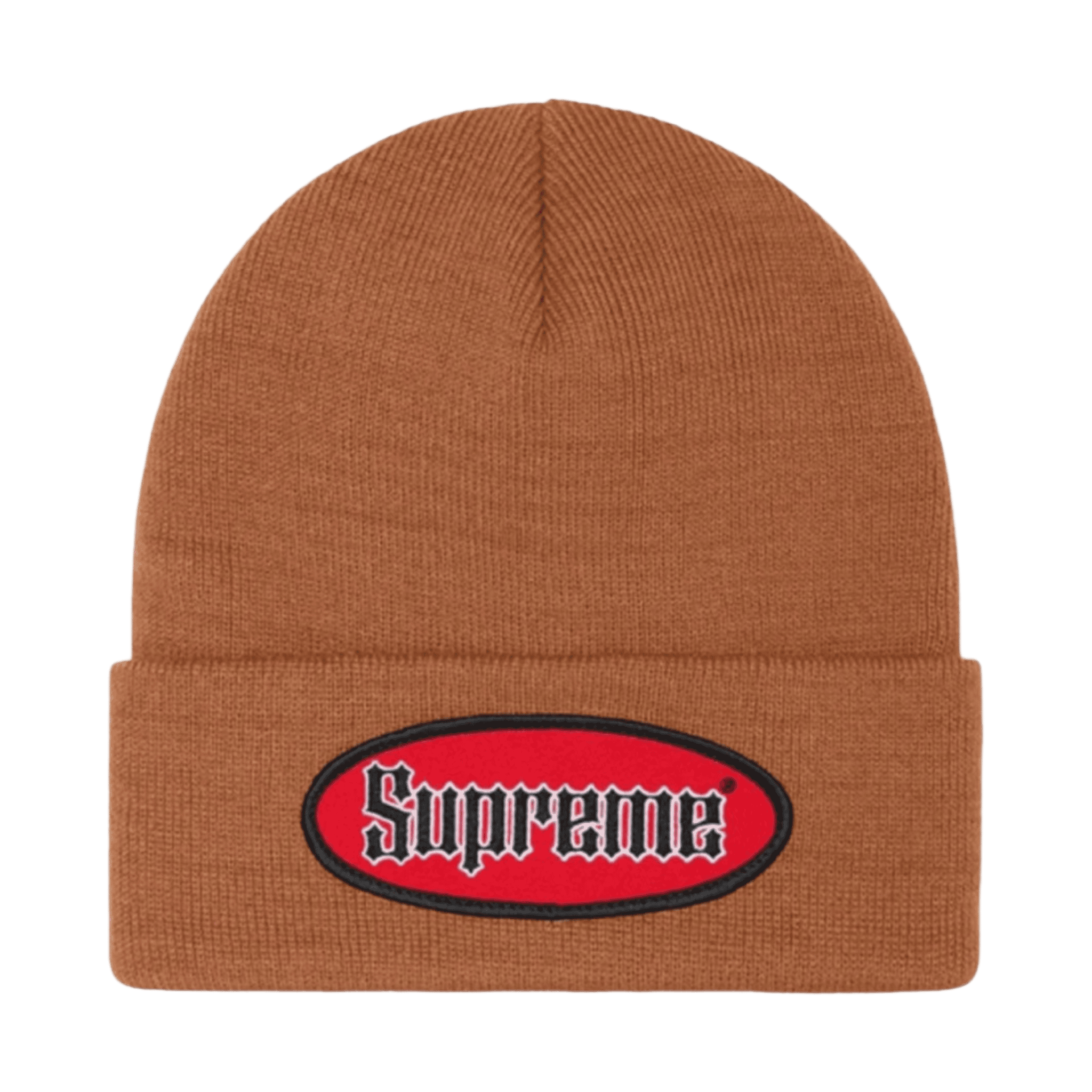 Supreme Oval Patch Beanie Rust
