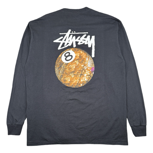 Vintage Stussy Golden 8 Ball L/S Tee Black | Vintage Clothing Store Canada