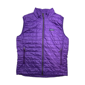 (L) Patagonia Micro Puffer Zip-Up Vest Purple