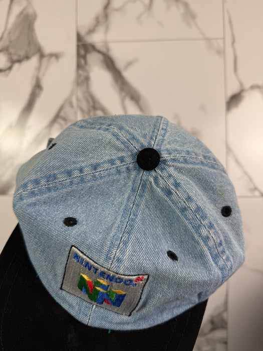 Vintage Nintendo 64 Denim Strapback Hat | Vitnage Clothing Store Canada