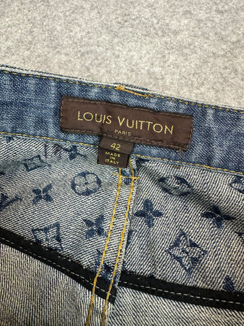 Women’s Louis Vuitton Denim Waist Monogram Pants