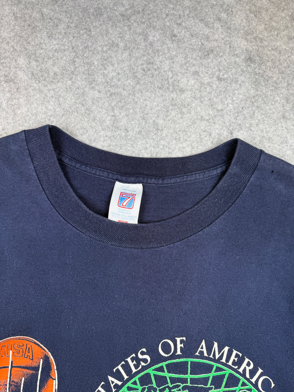 Vintage 1992 USA Basketball World Tour Tee Navy