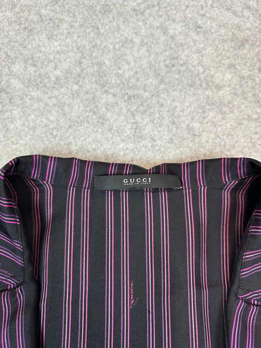 Women’s Gucci Tom Ford Silk Striped Blazer Purple | Vitnage Clothing Store Canada