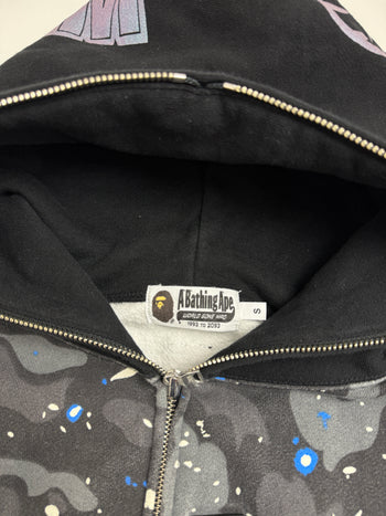 BAPE Space Camo Shark Full Zip Hoodie Black (USED)