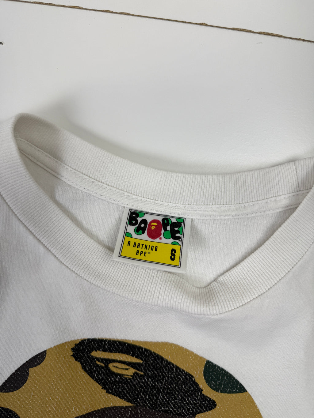 BAPE Camo Big Ape Head Tee White (USED)