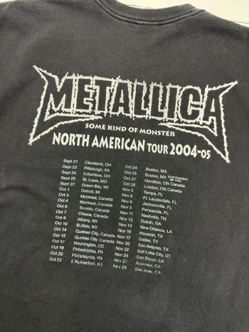 Vintage 2004 Metallica Some Kind Of Monster Tour Tee Black