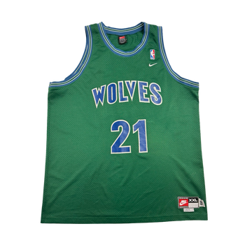 Vintage 90s Nike NBA Minnesota Timberwolves Kevin Garnett Jersey Green