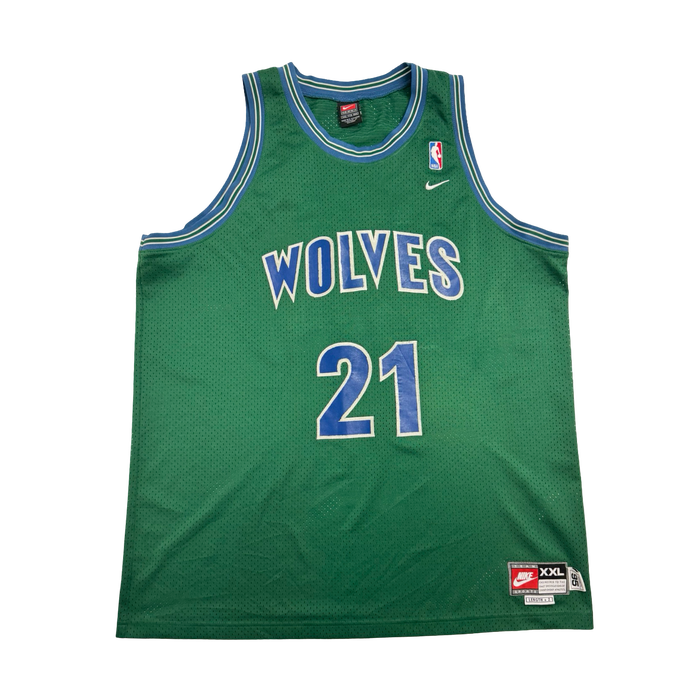 Vintage 90s Nike NBA Minnesota Timberwolves Kevin Garnett Jersey Green | Vitnage Clothing Store Canada