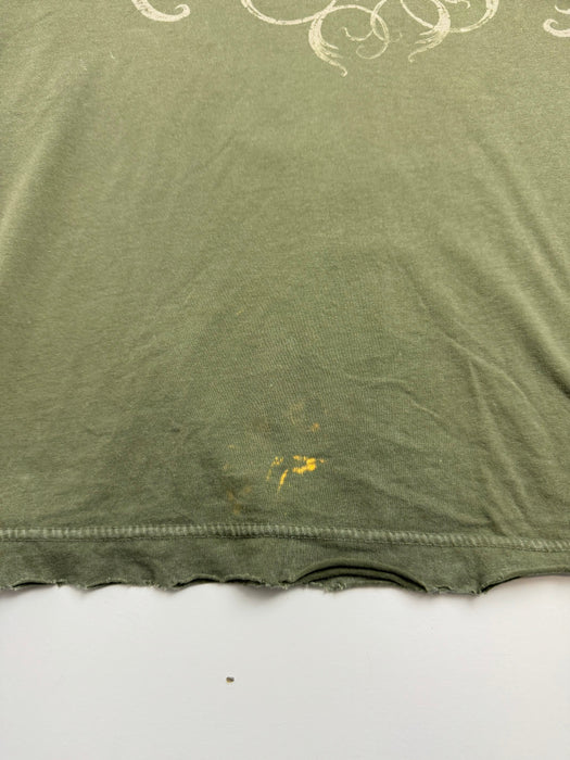 (L) Vintage Y2K Reversible Affliction Tee Green | Vitnage Clothing Store Canada