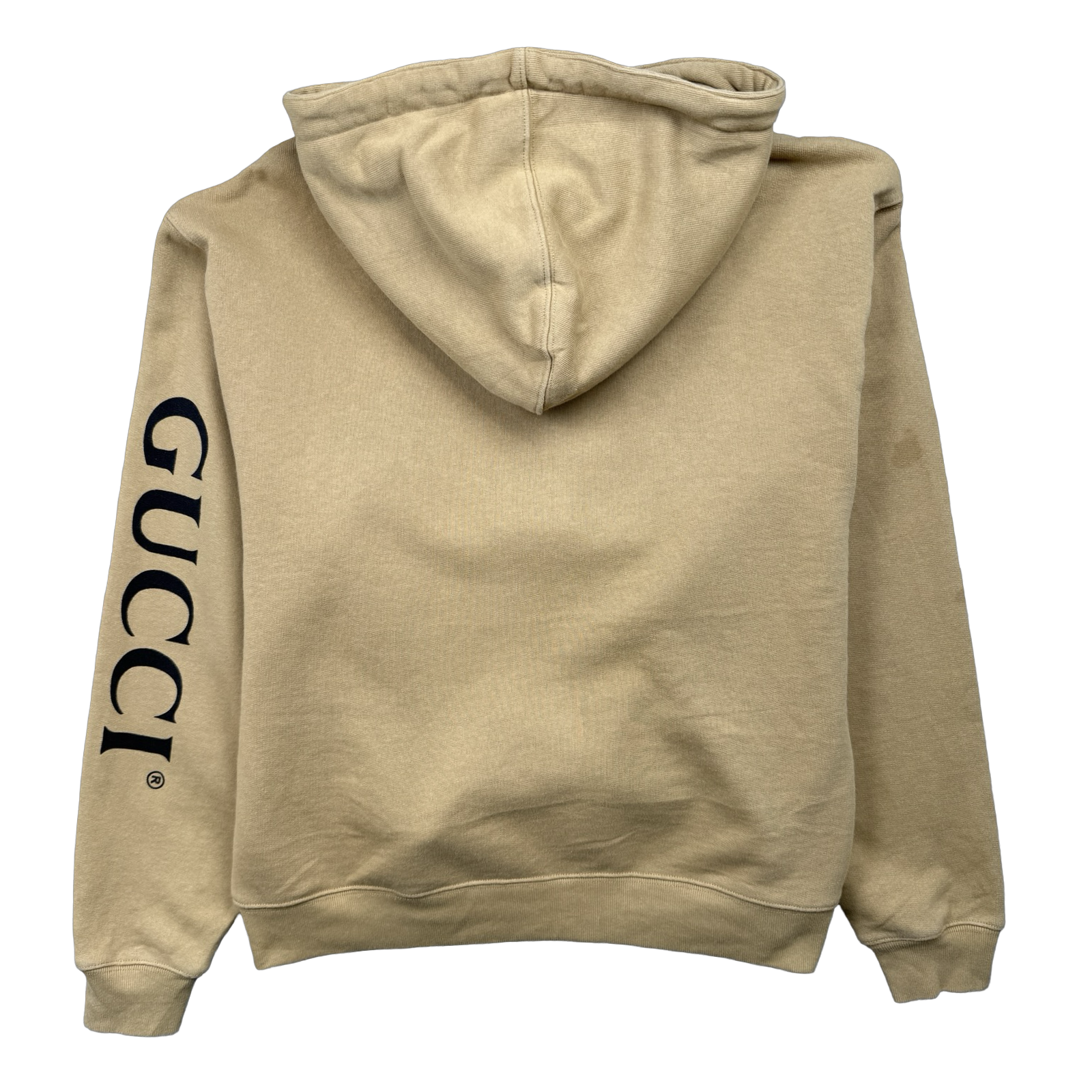 Gucci Sleeve Logo Half Zip Hoodie Beige