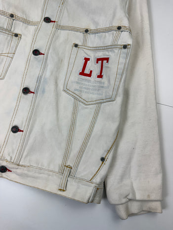 Vintage Looney Tunes Basketball Denim Jacket White