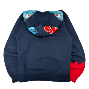 BAPE Jaws Shark Full Zip Sweater Navy (USED)