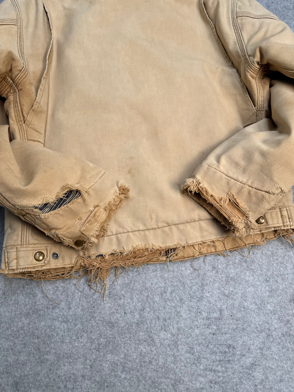 Vintage Reworked Carhartt Detroit Work Jacket Khaki