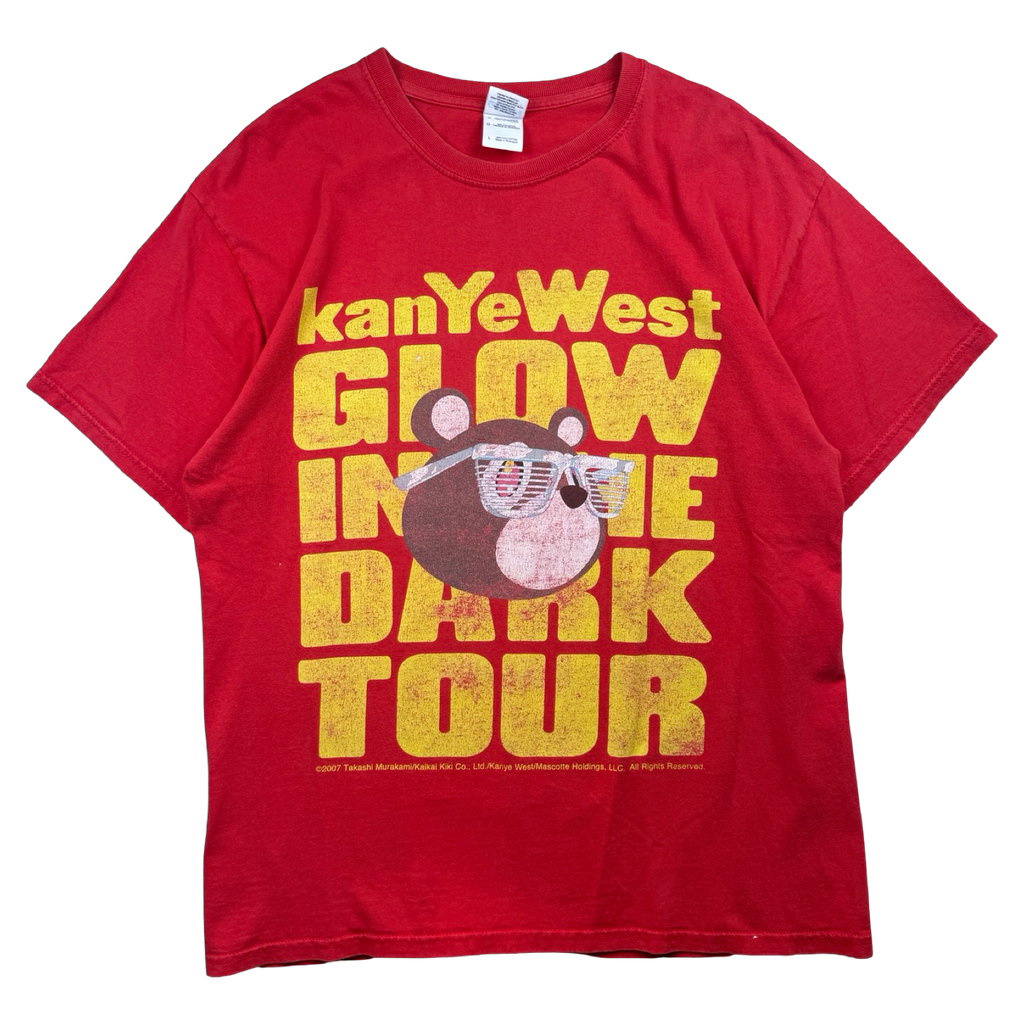 Vintage 2000’s Kanye West Glow In The Dark Tour Tee Red