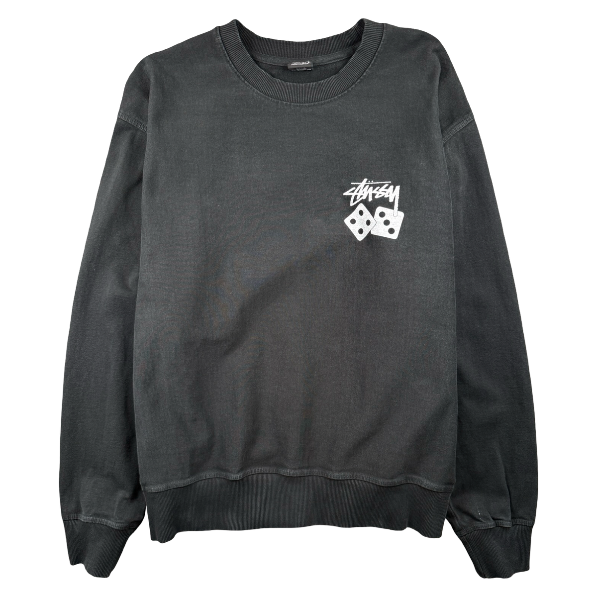 Stussy Dice Pigment Dyed Crewneck Black (USED)