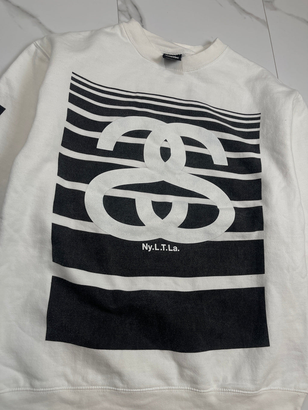 Stussy SS Link 80 International Tribe Sweatshirt White (USED)