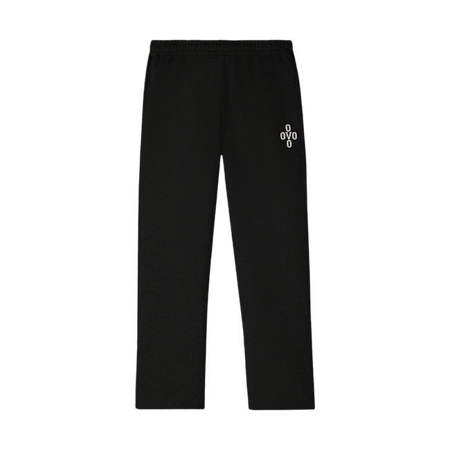 OVO Pom Pom Open Hem Sweatpants Black