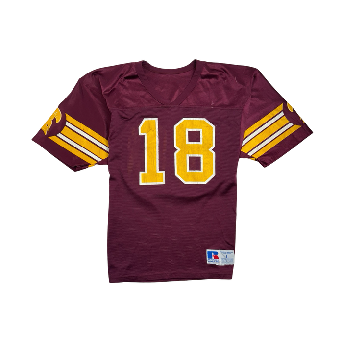 (M) Russell Athletics #18 Football Jersey Burgundy | Vitnage Clothing Store Canada