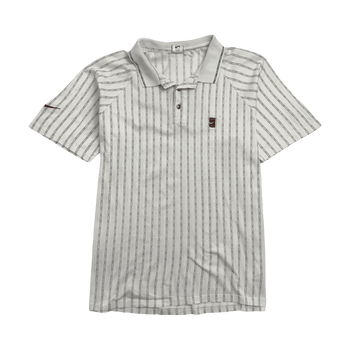 Vintage 90s Nike Golf Pinstripe Polo White