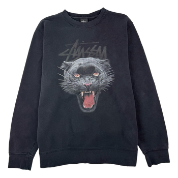 Stussy Panther Graphic Sweatshirt Black (USED)