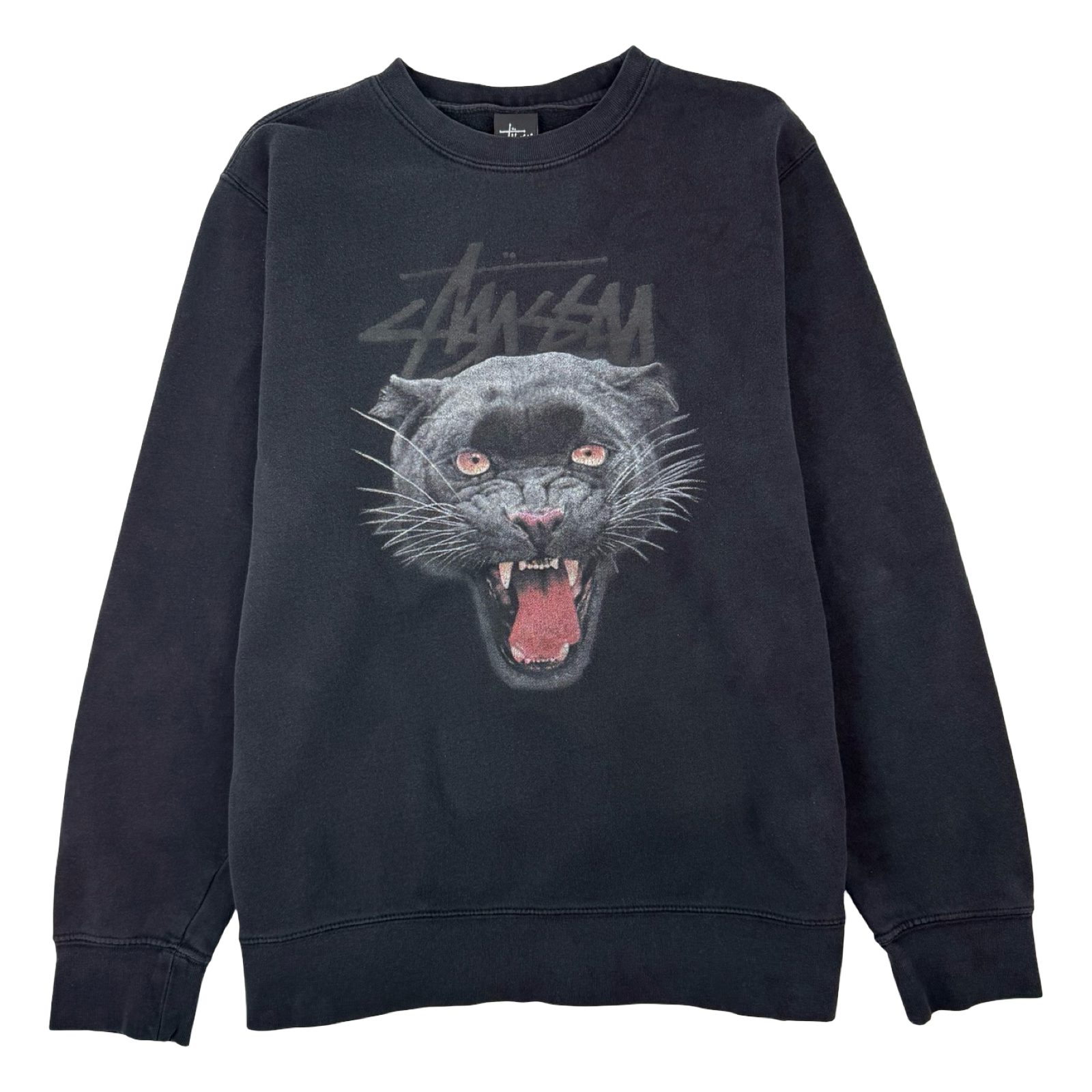 Stussy Panther Graphic Sweatshirt Black (USED)