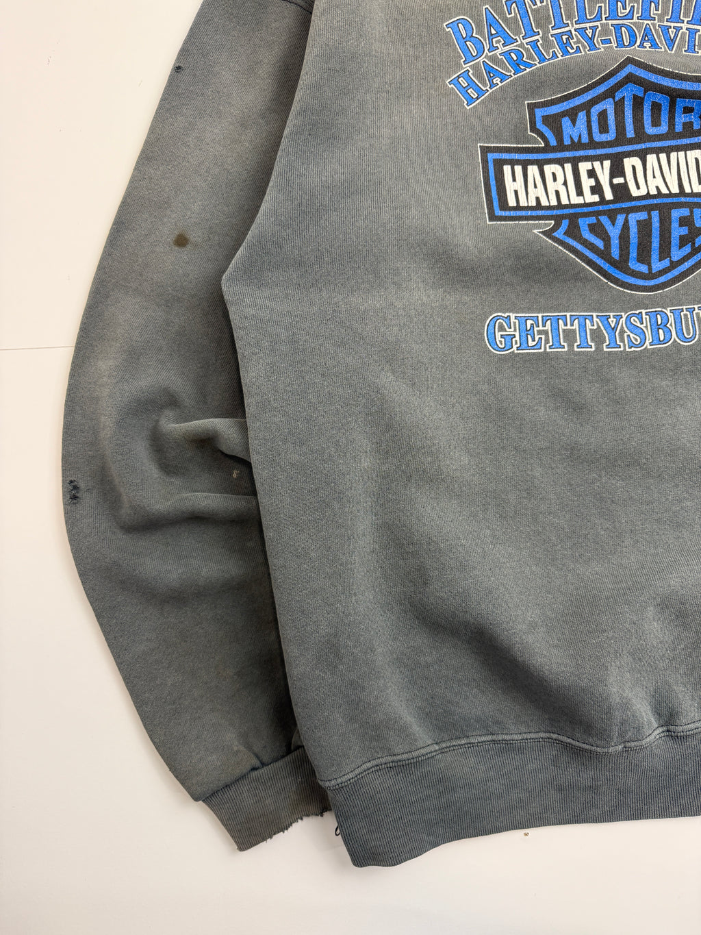 Vintage 2001 Harley Davidson Gettysburg Sweatshirt Black